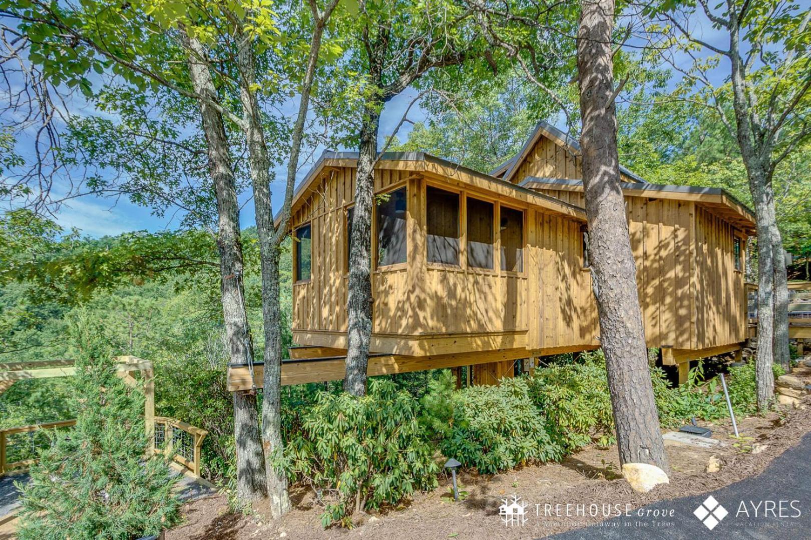The Blackjack Oak In Treehouse Grove At Norton Creek 개틀린버그 외부 사진